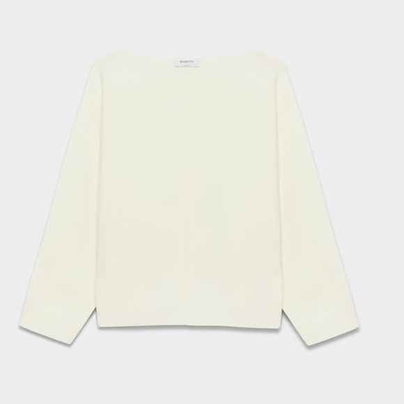 Aritzia babaton ivory cream minimalist sweater sz s preowned - Picture 10 of 11